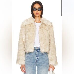 Steve Madden Cream faux fur  Jacket